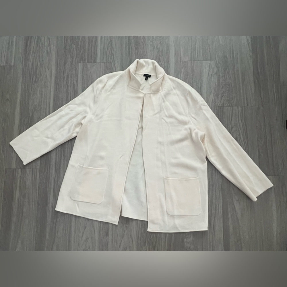 Talbots Cream Women's Open Front Cardigan 2X